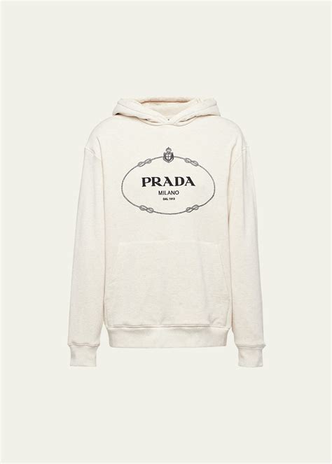 Prada Men's Felpa Hooded Sweatshirt 